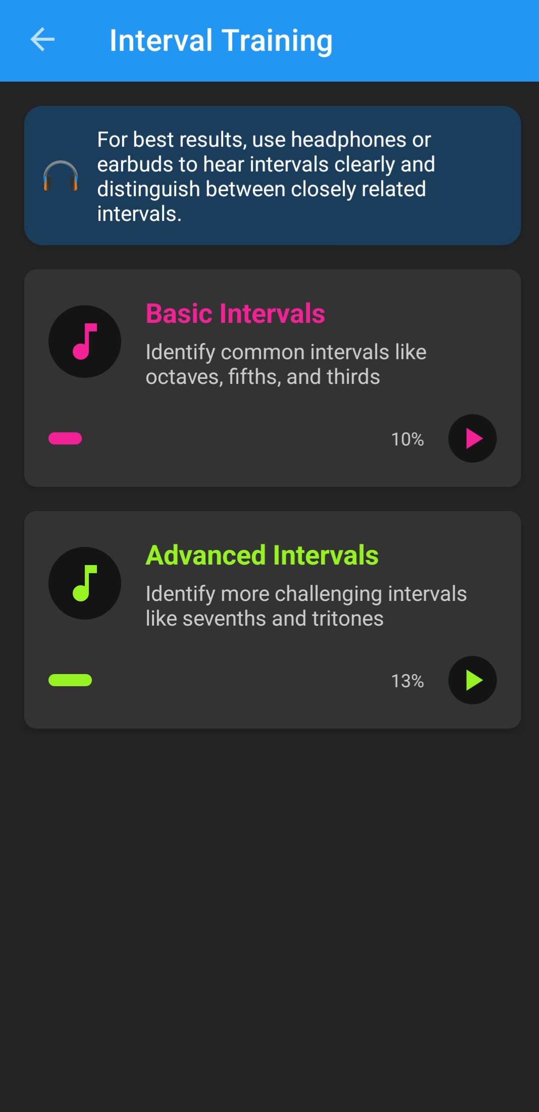 Interval Training Games